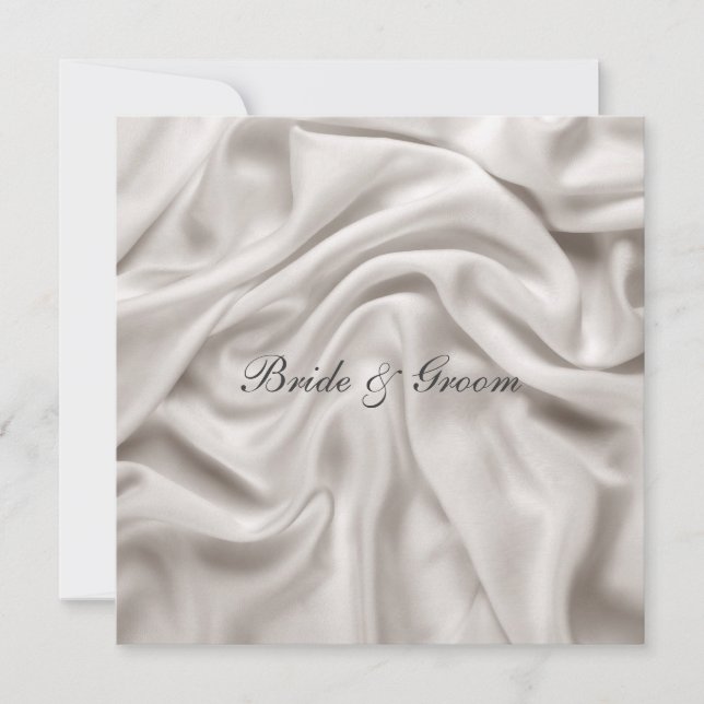 Convite de Conjunto de Casamento Creme (Frente)