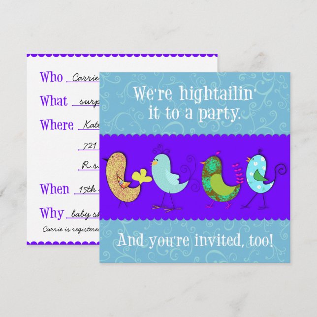 Convite de Convidar às Pressas Modelo Versão Dois (Frente/Verso)