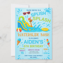 Convite de Convite de Deslize de Água, Aniversário