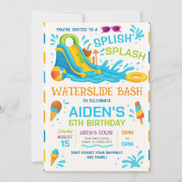 Convite de Convite de Toboágua, Toboágua Editável