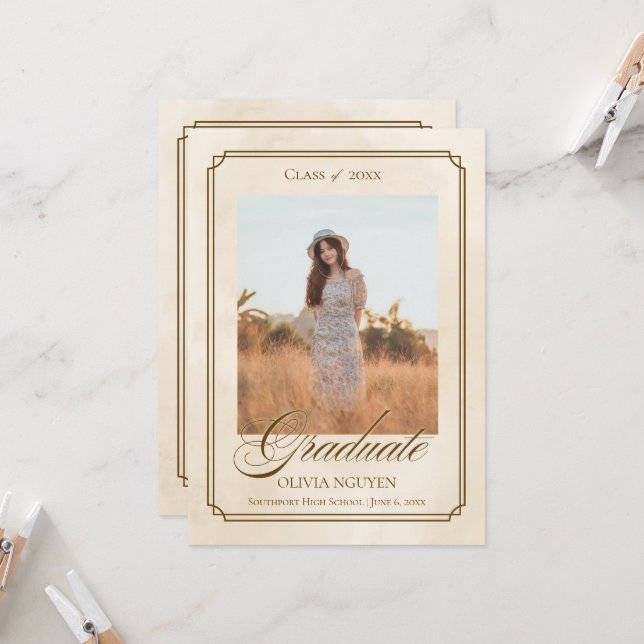 Convite de Convocação para Formatura com Foto Clás (Frente/Verso In Situ)