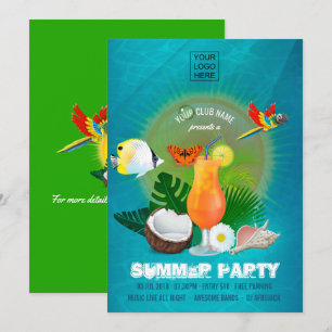 Convite de Coquetel de Verão do Clube/Corporativo