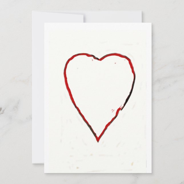 Convite de Coração de Amor / Anúncio (Frente)