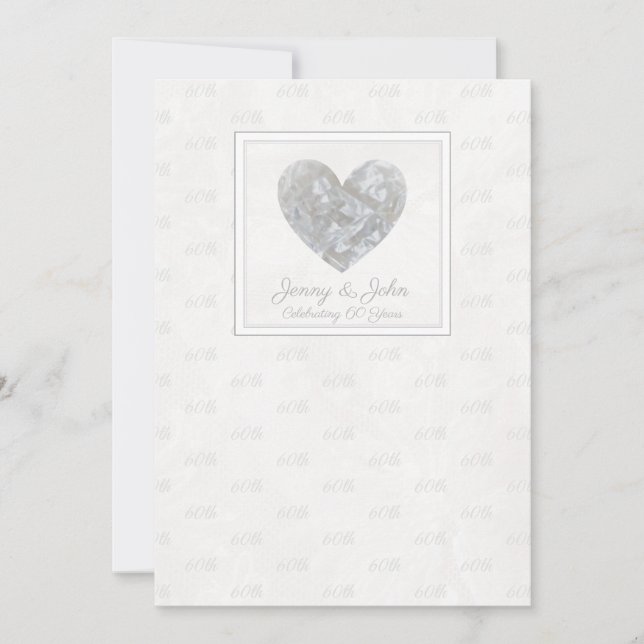 convite de coração para aniversário de casamento d (Frente)