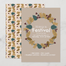 Convite de Coroa de Abóbora do Festival de Outono 