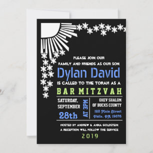 Convite de criação de Bar Bat Mitzvah