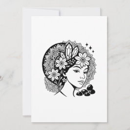 Convite de Cristal Floral Mandala Feminina Divina