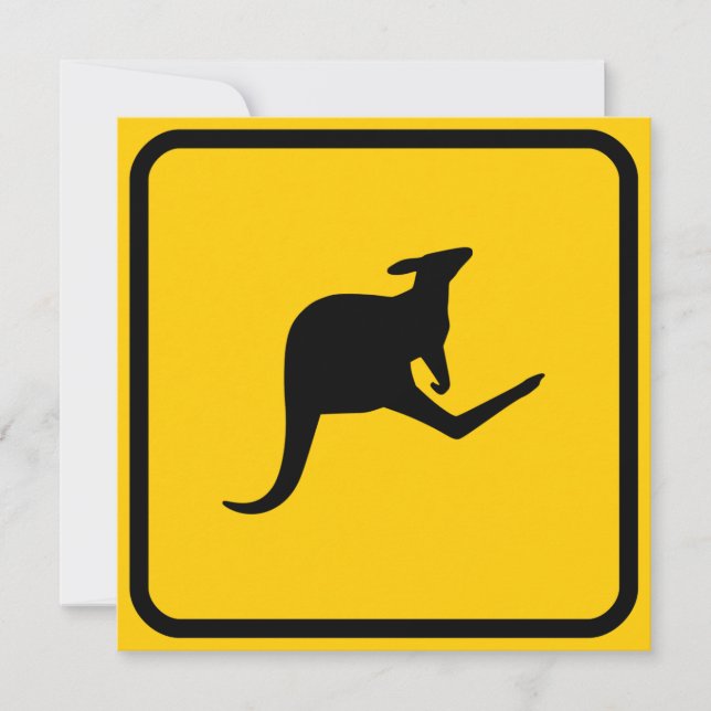 Convite de Cruzamento de Kangaroo (Frente)