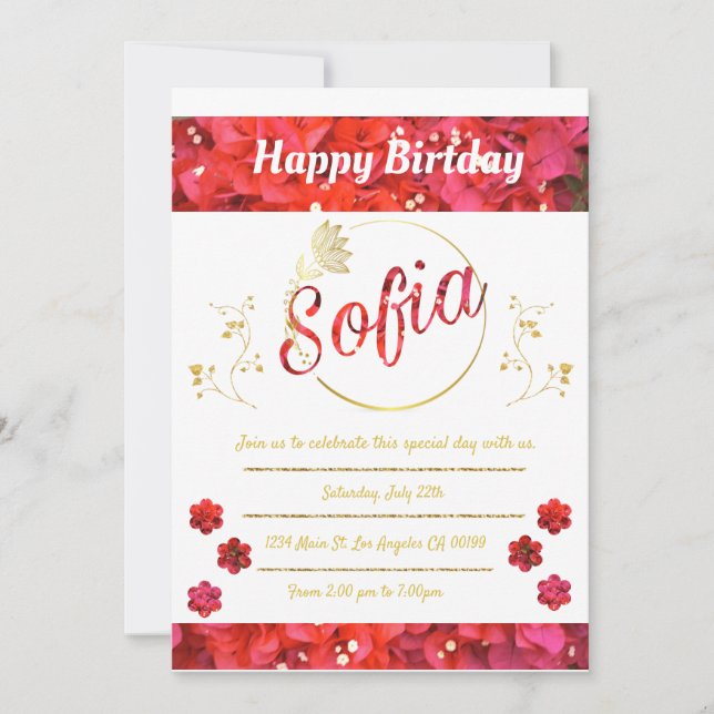 Convite de cumpleaños (Frente)