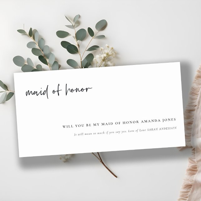 Convite de Dama de Honra Caligrafia para Celebrar  (Criador carregado)