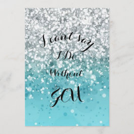 Convite de Dama de Honra Turquesa