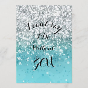 Convite de Dama de Honra Turquesa