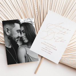 Convite de Data de Casamento com Caligrafia em Dou