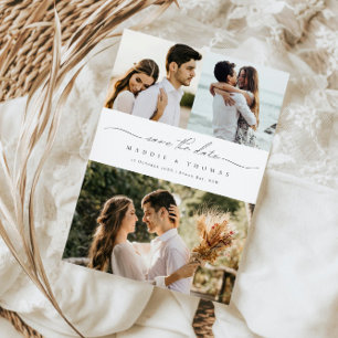 Convite de data de salvamento de fotografia modern