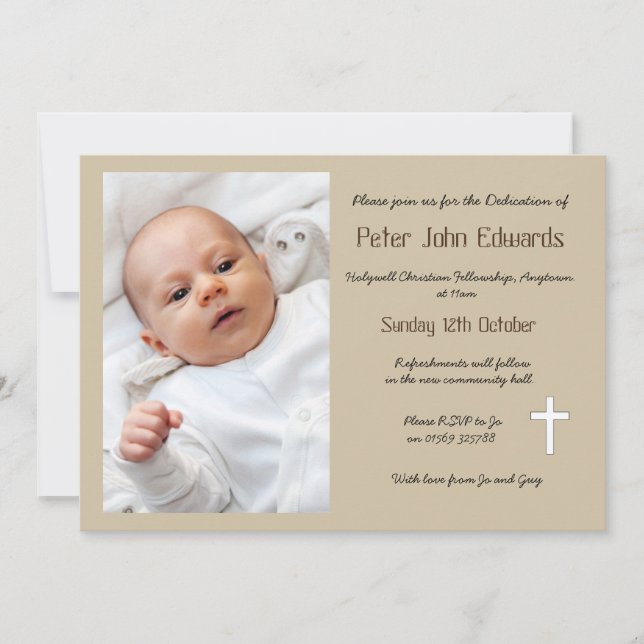 Convite de dedicação (Frente)