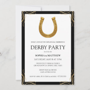 Convite de Derby Equestre para Corrida de Cavalos