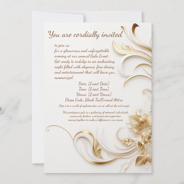 convite de design de evento de gala (Frente)