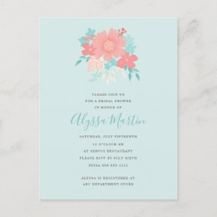 Convite de design floral bonito e moderno