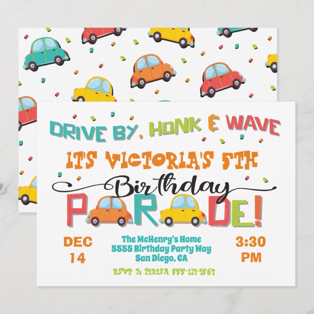 Convite de Deslocação de Unidade por Festa de aniv (Frente/Verso)