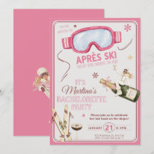 Convite de Despedida de Solteira Après Ski Chic