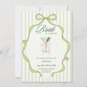 Convite de despedida de solteira 'Bride in a Tini