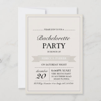 Convite de Despedida de Solteira com Cartaz Vintag