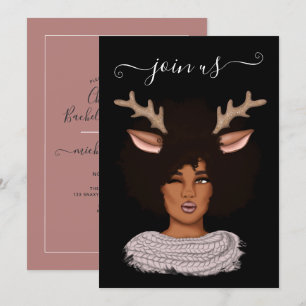 Convite de despedida de solteira de Natal Afro-Ame