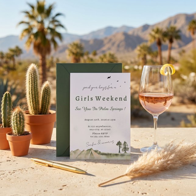 Convite de Despedida de Solteira em Palm Springs F (Criador carregado)