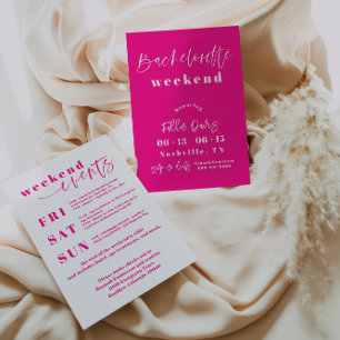 Convite de Despedida de Solteira Moderno Rosa Vibr