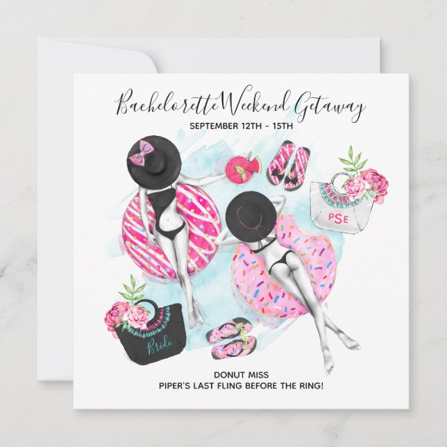 Convite de despedida de solteira na praia (Frente)