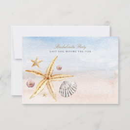 Convite de despedida de solteira na praia tropical