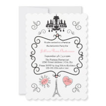 Convite de Despedida de Solteira - Tema Parisiense
