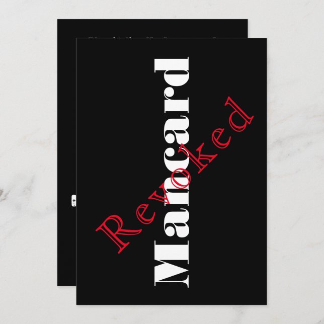 Convite de despedida de solteiro cartão do homem, (Frente/Verso)