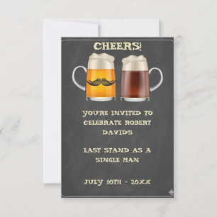 Convite de Despedida de Solteiro Chalkboard Beer C