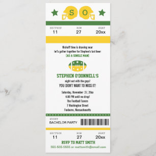 Convite de Despedida de Solteiro com Ingresso para