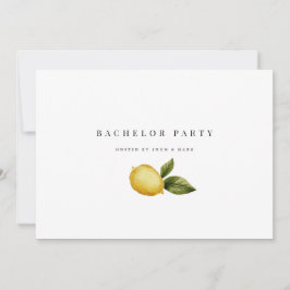 Convite de despedida de solteiro com limão