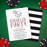 Convite de Despedida de Solteiro para Noite de Cas<br><div class="desc">Celebre com estilo com estes convites de despedida de solteiro modernos. O design é fácil de personalizar com sua própria redação e sua família e amigos ficarão emocionados quando receberem estes convites de festa fabulosos.</div>