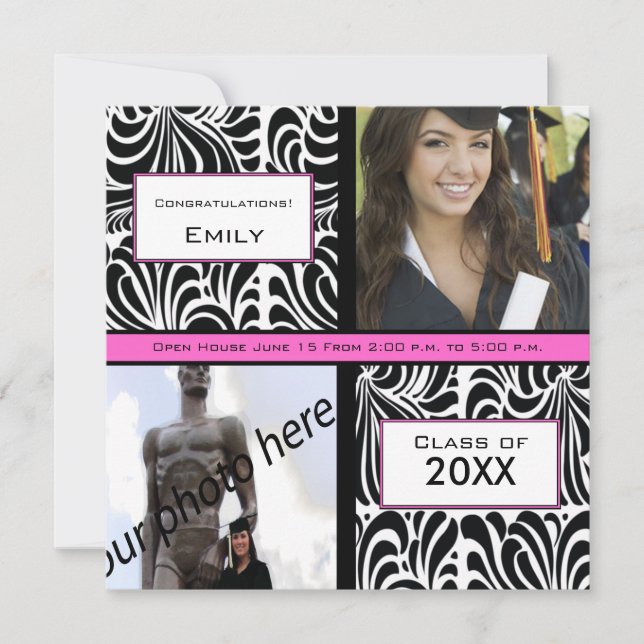 Convite de despedida para a graduação em espiral p (Frente)