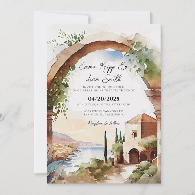 Convite de Destino de Casamento RHODES Grécia (Frente)