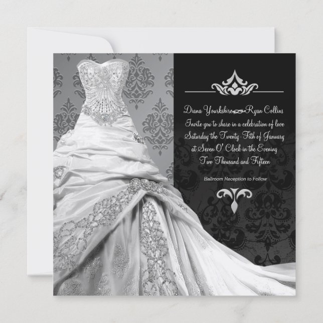 Convite de Destino de Gravação Preta (Verso)