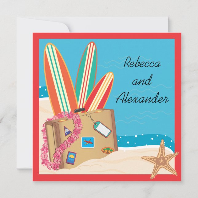 Convite de Destino de Recepção de Casamento Pós-Ca (Frente)