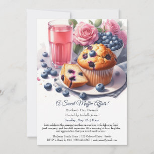 Convite de Dia das Mães com tema de Cupcake