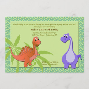Convite de Dinossauros Bebês