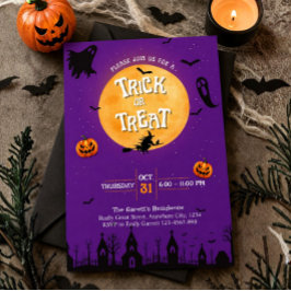 Convite de Doce ou Travessura para Festa de Hallow
