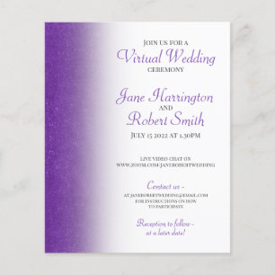 Convite de Documento de Casamento Virtual de Glitt