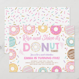 Convite de Donut Amanhecer É Hora de Donut