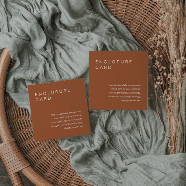 Convite de Encaixe Boêmio SIENNA com Cartão Insert (Criador carregado)