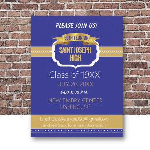 Convite de Encontro de 50 Anos da Turma Blue Custo