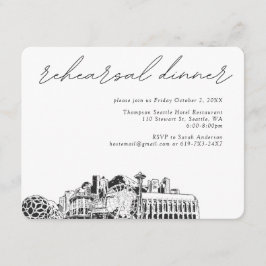 Convite de Ensaio de Casamento em Seattle - Cartão
