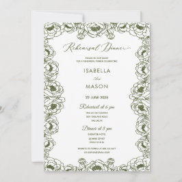 CONVITE DE ENSAIO DE CASAMENTO FLORAL OLIVA VERDE